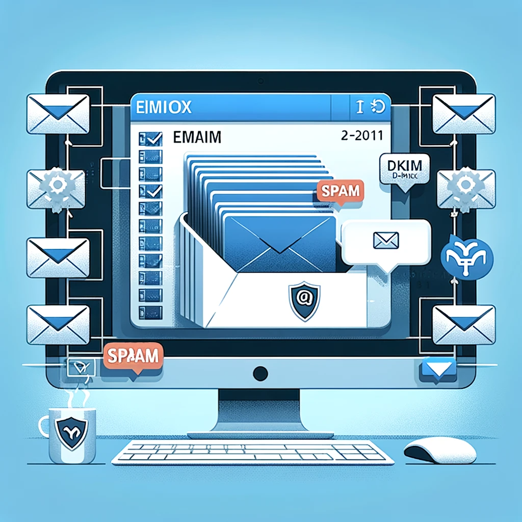 a computer screen showing multiple spam emails in a folder 